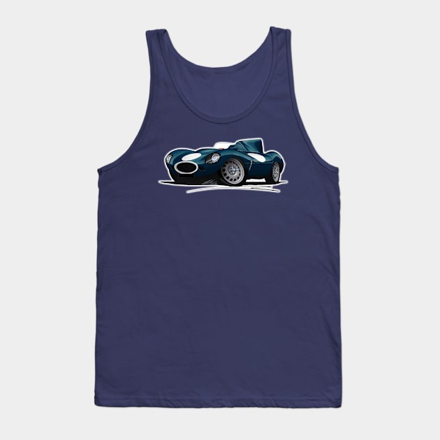 Jaguar D-Type (Racer) Dark Blue Tank Top by y30man5